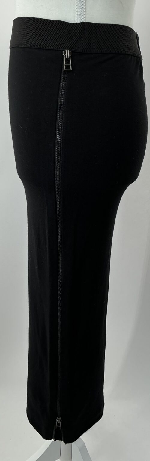 Skirt - Black Pencil Midi Skirt - Image 2