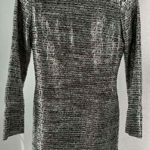 Dress -  Mini Short Tweed Dress with Gold and Silver Details