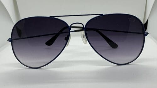 Sunglasses - Blue Ray Ban Aviator Sunglasses - Image 2