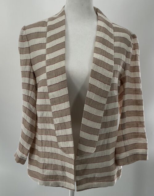 Blazer - Stipped Bege and Off White Blazer - Image 6
