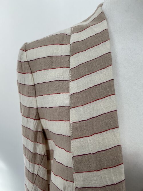Blazer - Stipped Bege and Off White Blazer - Image 5