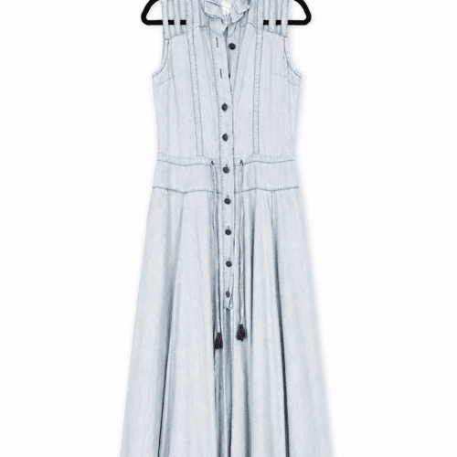 Sophia Hegg Light Denim Maxi Dress